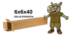 6" x 6" x 40" CARDBOARD BOX - 200 lb - SINGLE BOX - TALL