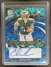 2023 Panini Spectra Chris Long Illustrious Legends Neon Blue Auto #/50 Eagles