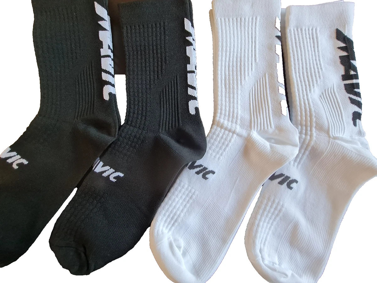 2 Paires De Chaussettes Mavic Pour Cyclisme Sur Route - Blanc, Logo