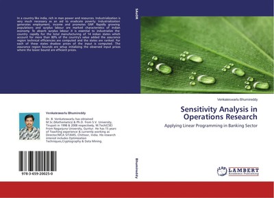 Sensitivity Analysis in Operations Research | Venkateswarlu Bhumireddy | Buch