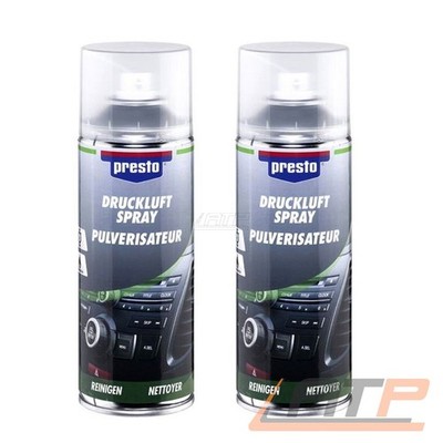 2x 400ml PRESTO DRUCKLUFTSPRAY HOCHDRUCKREINIGER DRUCKLUFT AIR BUSTER 258312