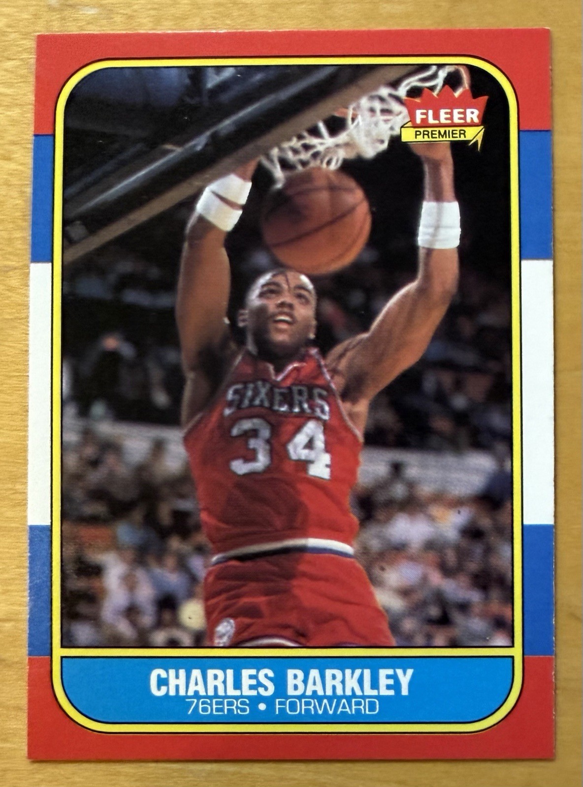 1986-87 Fleer Basketball Charles Barkley #7 Philadelphia 76ers NM-MT