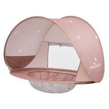 Baby Beach Tent With Pool: Brown Stars Pop Up Sun Shade Tent For Toddler, Uv