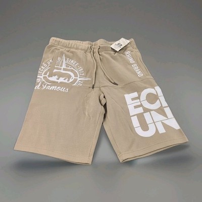 Ecko Unltd. Men's Tackled Fleece Regular Fit Shorts Color Taupe Size XL NWT 