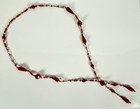 This 26" (approximately) red glass bead vintage gold tone (brass tone) necklace  — photo 3