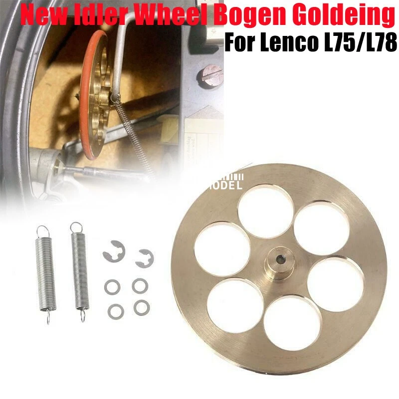 New Idler Wheel w/ 2 Copper Tire Shaft 2.45 For Lenco L70/L75/L78 Bogen Goldeing - Image 1 of 4
