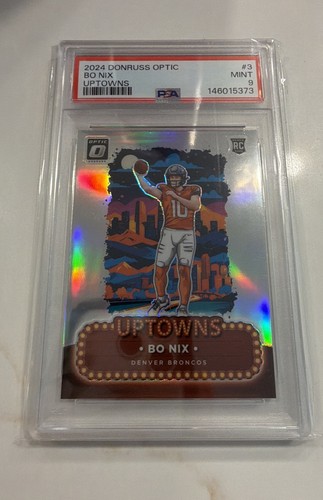 Bo Nix #3 2024 Panini Donruss Optic Uptowns card