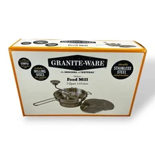 Granite-Ware Stainless Steel 2 Quart Food Mill w/Three Milling Discs