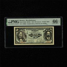1915 Mexico - Revolutionary 50 Centavos Pick#S1042 PMG 66 EPQ Gem UNC