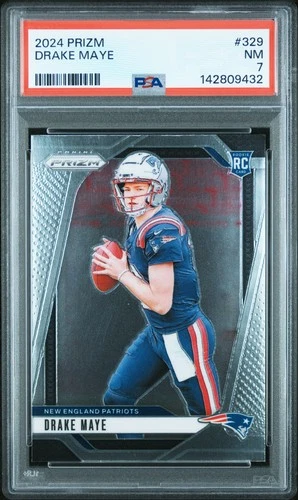 2024 PANINI PRIZM #329 DRAKE MAYE ROOKIE RC PSA 7