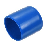 "15 StüCk Gummi-Endkappen 22Mm(7/8\") Id Vinyl Runde Endkappenabdeckung Blau"