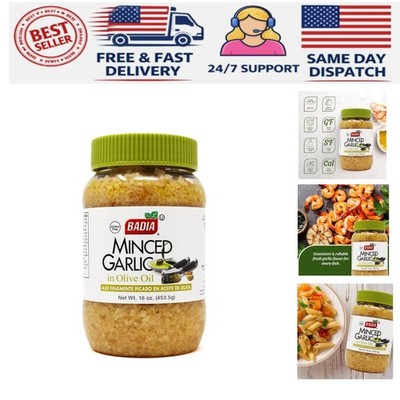Convenient Minced Garlic in  Olive Oil, 16 Oz   Authentic Family Heritage