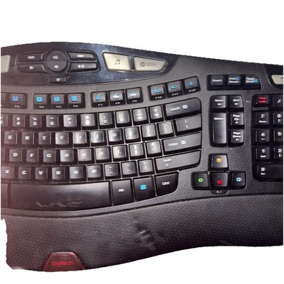 Logitech K350 Wireless Keyboard No USB Dongle Ergonomic With Built