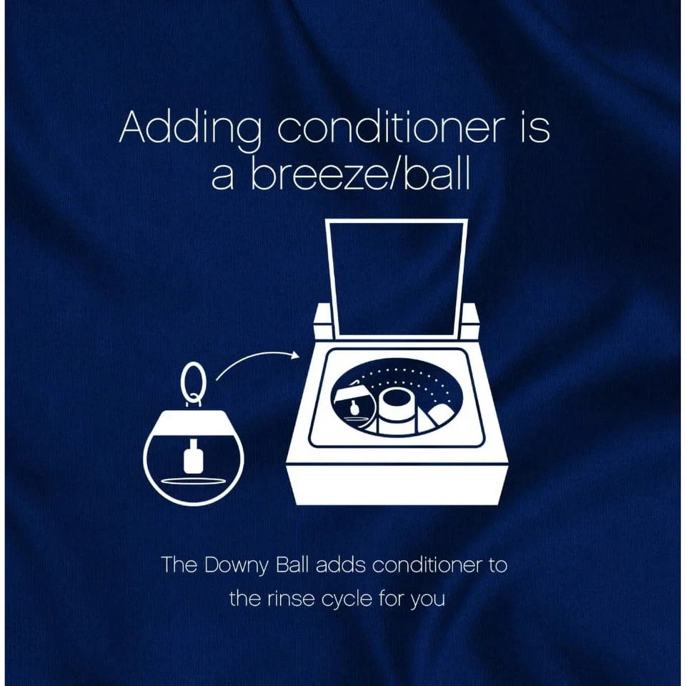 Dispensador Automático Downy Bola Downy Suavizante de Tela Dispensador Contenedor Azul Foto 3 de 4