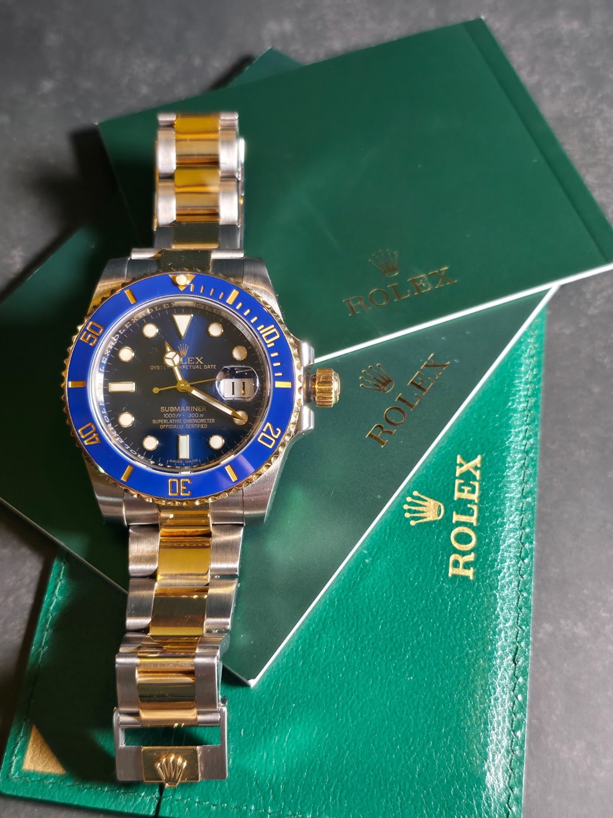 2016 Rolex Submariner Date "Bluesy" — Ref. 116613LB / Excellent Condition image 6