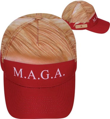 Trump Hair Six Panel Cap bestickt verstellbar Neuheit Mütze Einheitsgröße