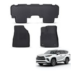 Floor Mats Liner for Toyota Highlander 2014-2019 Black TPE Rubber Car Carpet