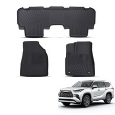 Floor Mats Liner For Toyota Highlander 2014-2019 Black Tpe Rubber Car Carpet Floor Mats Liner For Toyota Highlander 2014-2019 Black Tpe Rubber Car Carpet