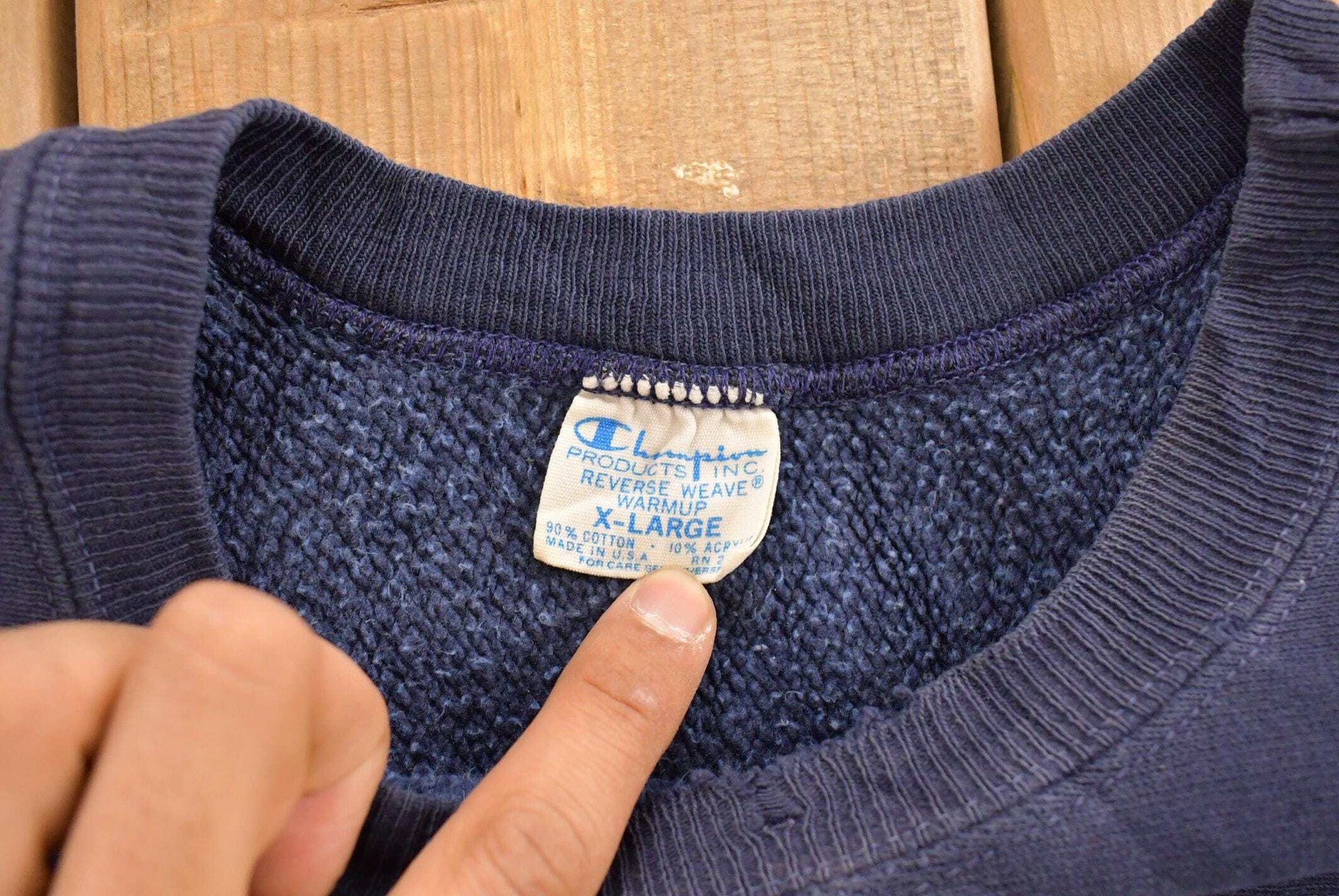 Vintage 1980s Champion Reverse Weave Lands End Crewneck Sweatshirt Men's XL image 6