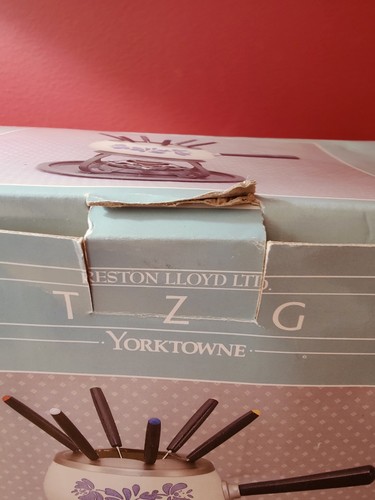 Pfaltzgraff YORKTOWNE Porzellan Emaille Fondue Set in Box (B022) - Bild 13 von 13