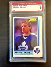 1986 Wendel Clark OPC #149 Rookie Card Graded 6 EX-NM. rookie card picture