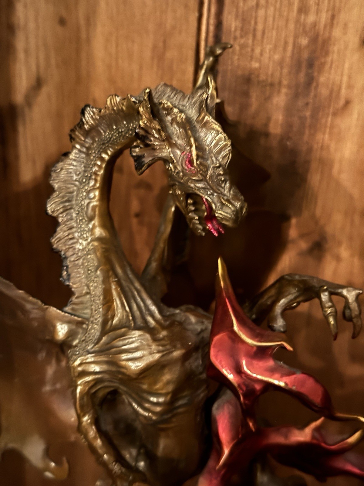 Franklin Mint “Dragon of Destiny” Bronze Statue & Crystal Ball by Julie Bell