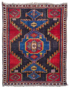 Amazing Hand Knotted Vintage Turkish Wool Area Rug 4.7 x 3.0 Ft