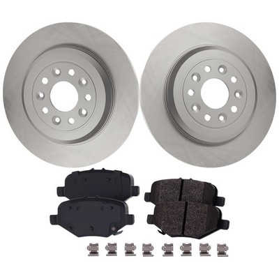 Rear Brake Disc Rotors and Pads Kit for Ford Explorer Lincoln MKT Flex 2013-2014