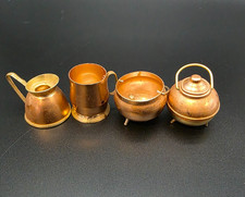 Vintage Miniature Dollhouse 6 Piece Copper Kitchen pots