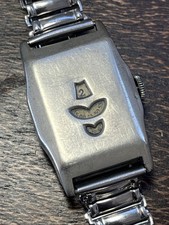 Jumphour Men’s Vintage Tank F.E.F Art Deco Runs Great Rare Nifty Strap Jump Hour