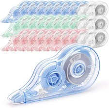 30 Pcs Colorful Core Correction Tape, 39.37 Ft White Wrong Out Tear-Resistant
