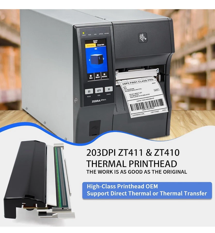 P1058930-009 Premium Printhead for Zebra ZT410 ZT411 Thermal Printer 203dpi OEM. - Image 3 of 4