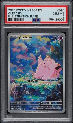 2026 POKEMON POR EN-PERFECT ORDER ILLUSTRATION RARE #094 CLEFAIRY PSA 10