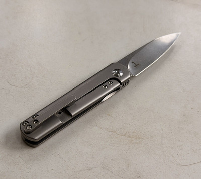 Kizer Feist, Titanium Frame Lock, Front Flipper, S35VN Drop Point Blade