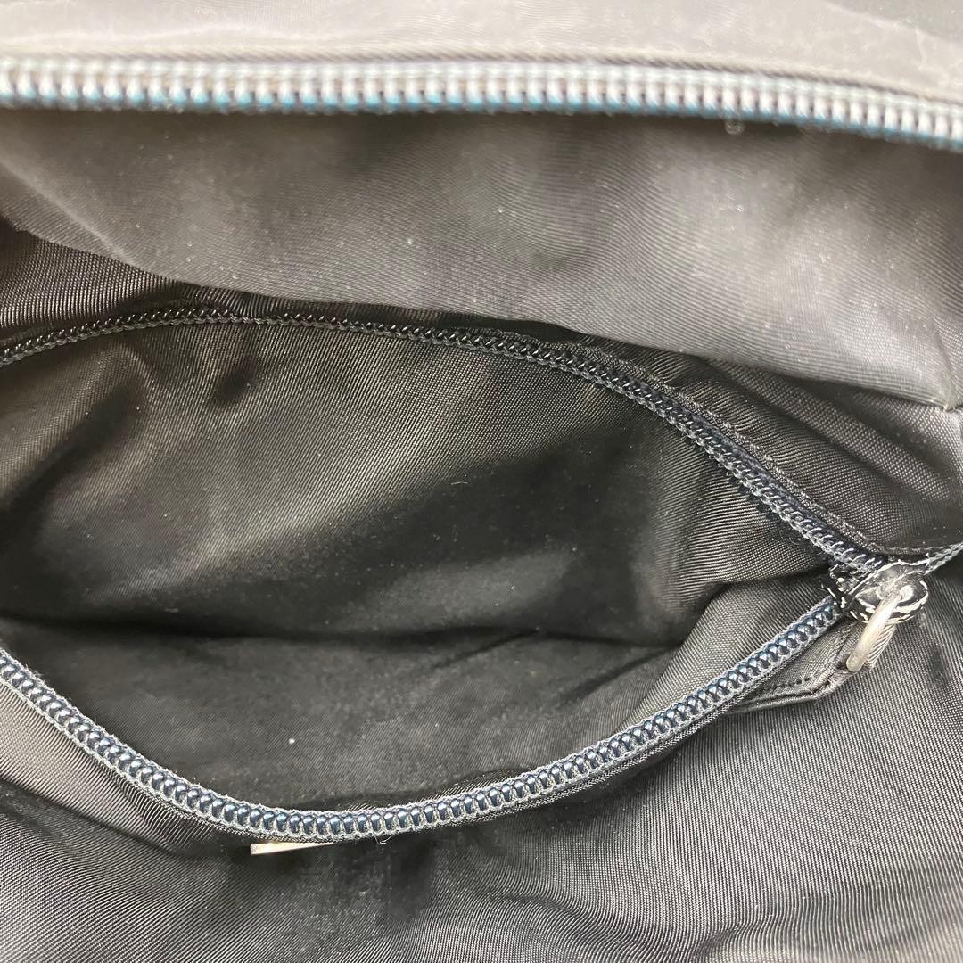 PRADA Triangular Plate Nylon Tote 2 Layer Bag Bla… - image 12