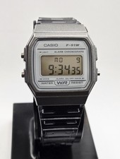 Casio Digital Men's Watch Classic Daily Alarm F91WS-8 SMOKE F91WS F91 New w box