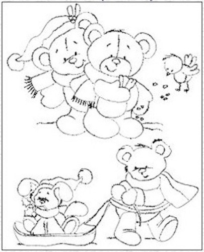 Marianne Design SFUN0007 Beary Sweet Clear Stamp Set Winter