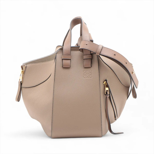 Loewe Hammock Small Leather 2 Way Handbag Beige