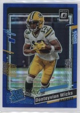 2023 Panini Donruss Optic Rated Rookie Blue Hyper Prizm Dontayvion Wicks 05ks