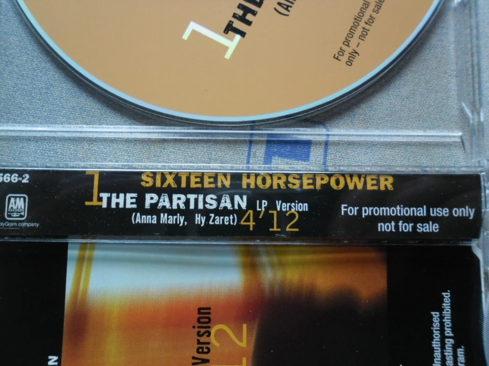16 HORSEPOWER -- THE PARTISTAN -- (A&M Records, 1998) -- PROMO CD SINGLE - Bild 3 von 3