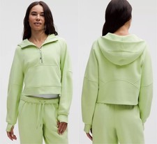 Lululemon Scuba Oversized Half-Zip Hoodie Sweatshirt Fleece Size XS/S Lemongrass