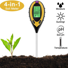 4-in-1 Digital Soil PH Tester – Moisture, Temperature & Light Meter for Plants