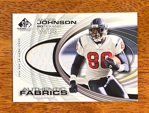 Andre Johnson 2004 SP Game Used Authentic Fabrics Jersey Texans