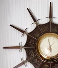 United Zodiac Wall Clock Replacement Walnut Wood End Spear Ray Tip Peg Model 203