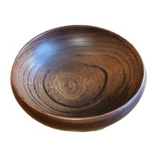 Hand Turned Lacquered Wooden Bowl Hardwood 14 x 4 cm