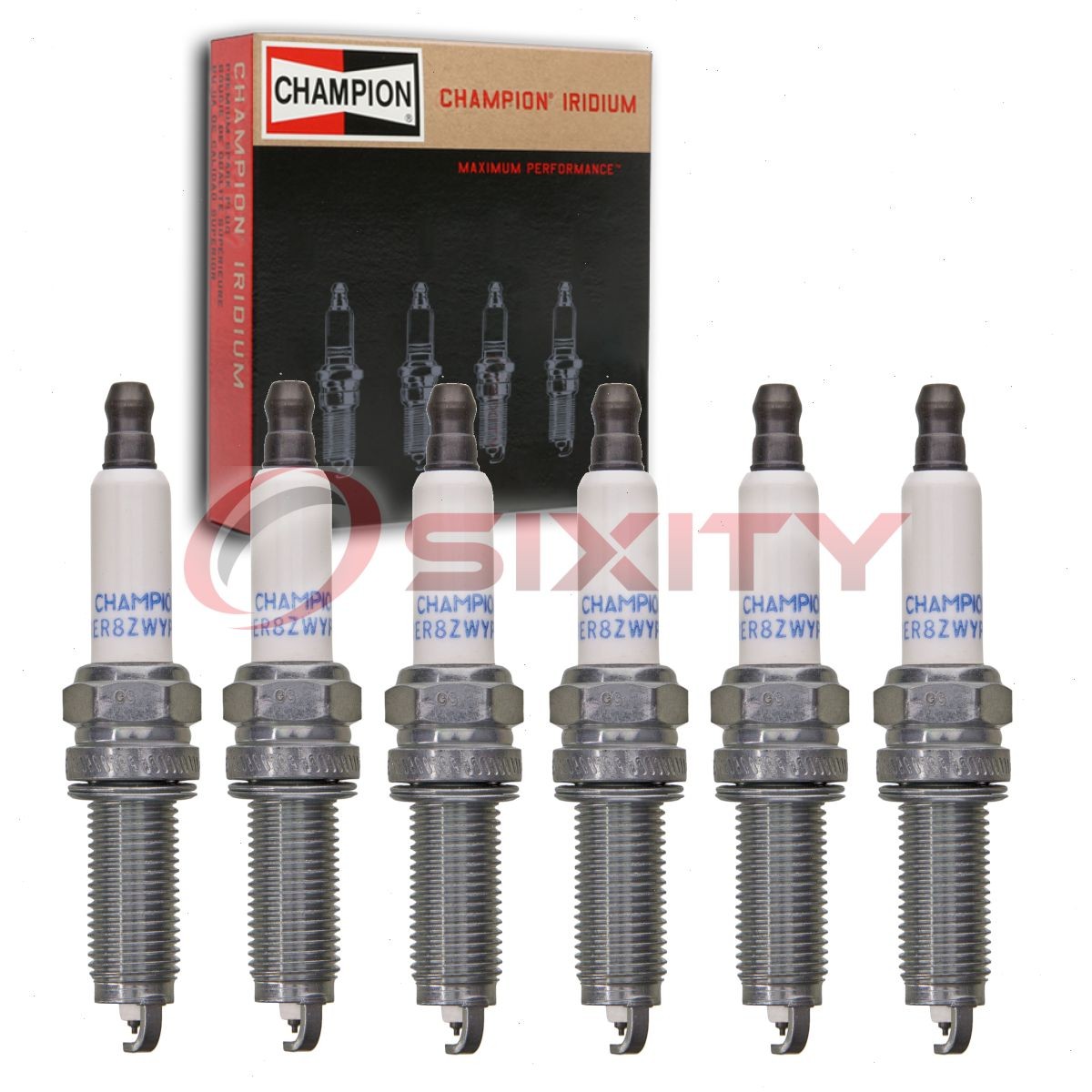 6 pc Champion Iridium Spark Plugs for 2019-2020 Acura TLX 3.5L V6 Ignition hr