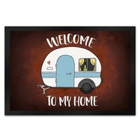 Welcome To My Home FußMatte XL Mit Wohnwagen Motiv FußMatte Fussmatte
