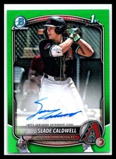 2025 Bowman Slade Caldwell Auto True Green Refractor 1st #/99
