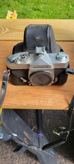 Konica Autoreflex T3 & T Black Vintage SLR Camera Body with Case (pair)