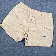 AFTCO Nylon Cargo Shorts Mens 38 Tan Beige Tech Performance Fishing Boating